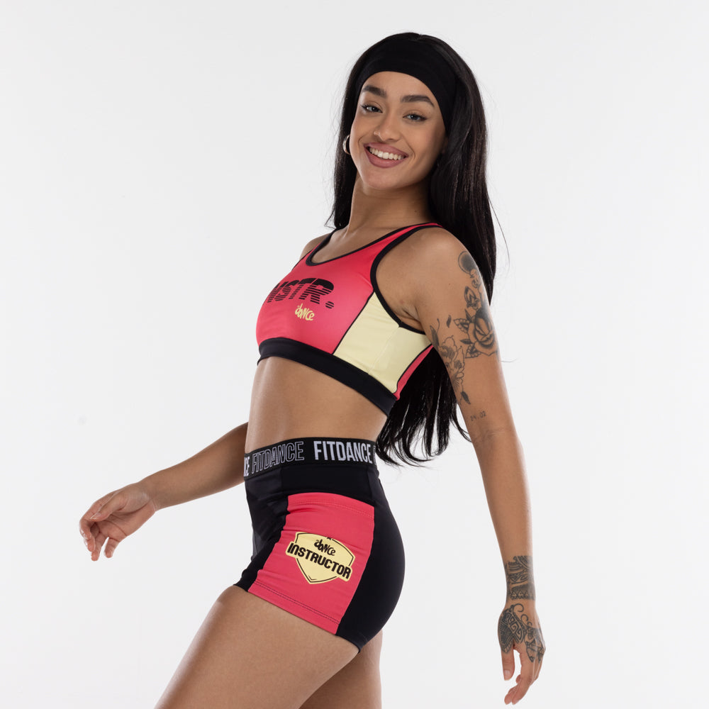 TOP REGATA TRICOLOR INSTRUCTOR FITDANCE ROSA