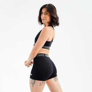 SHORTS ELASTIC COMPRESSION FITDANCE BLACK