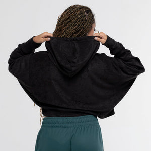 BLUSÃO CROPPED ATOALHADO FTDNC PRETO