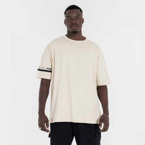 CAMISETA OVERSIZED LISTRA MANGA FTDNC AREIA