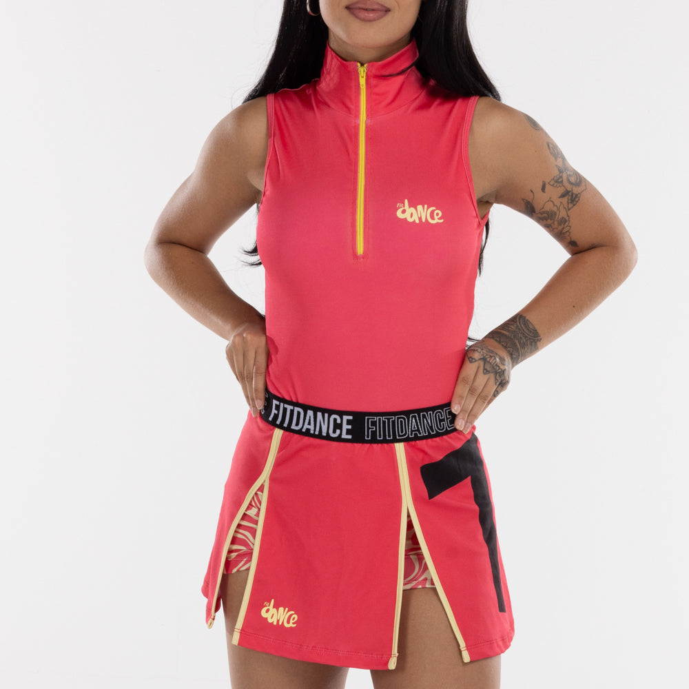 BODY CAVADO GOLA ALTA FITDANCE ROSA