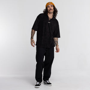 CAMISETA OVERSIZED GOLA ZIPPER FTDNC PRETO