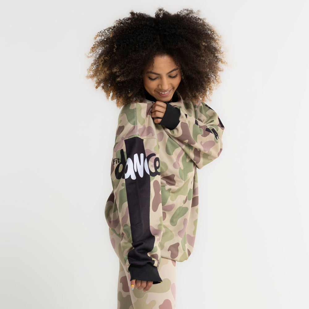 MOLETOM FITDANCE LINES CAMUFLADO