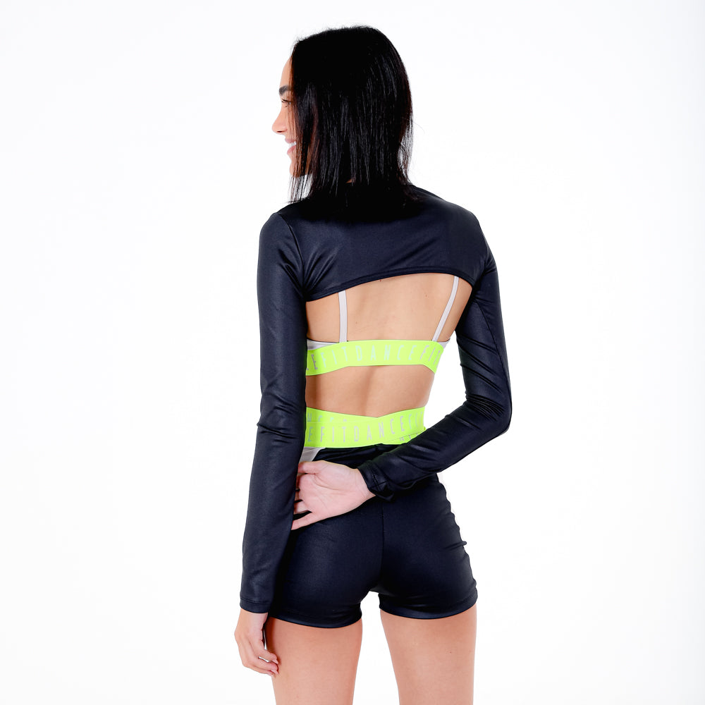 CASACO CROPPED CIRRE FITDANCE PRETO