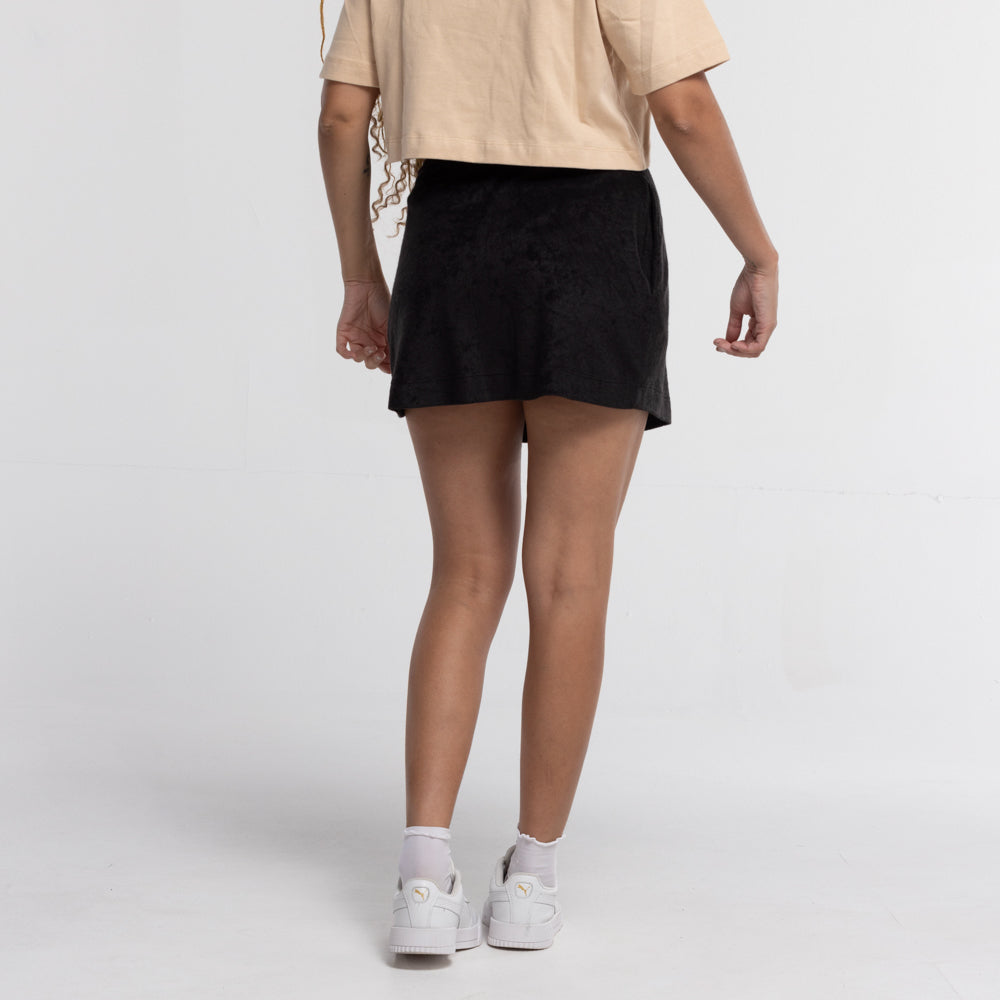 SAIA CURTA MALHA COTELÊ FTDNC PRETO