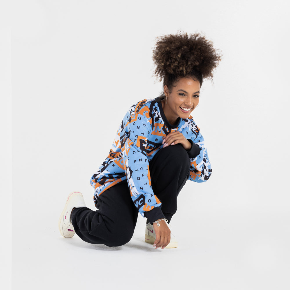 MOLETOM LOGOS FTDNC AZUL