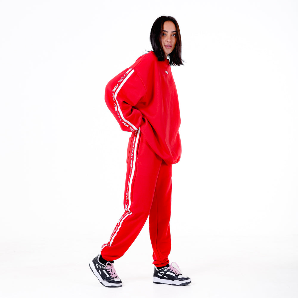 CALÇA MOLETOM LISTRA FTDNC VERMELHO