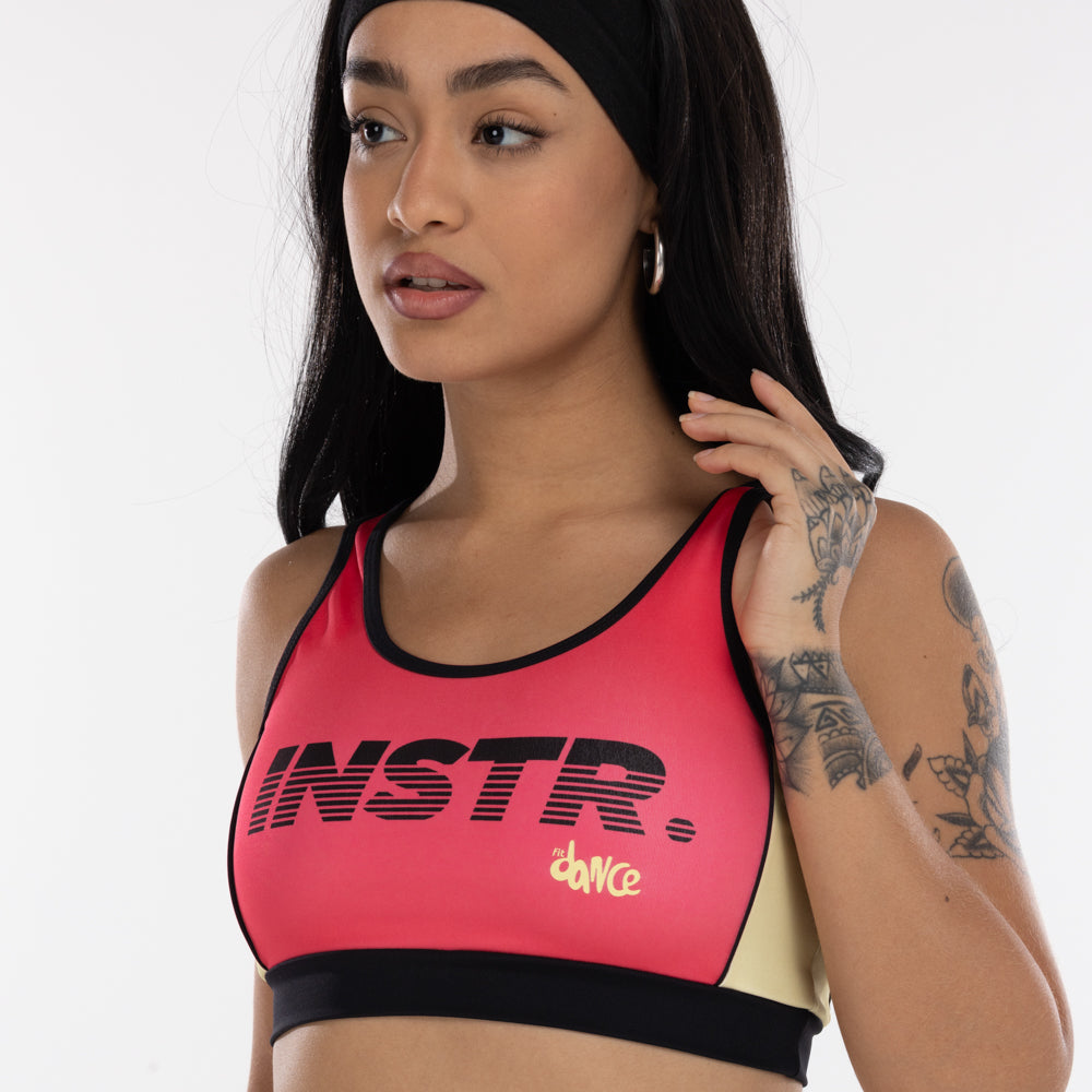 TOP REGATA TRICOLOR INSTRUCTOR FITDANCE ROSA