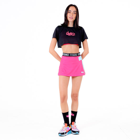 CROPPED POLI FITDANCE PRETO EST ROSA