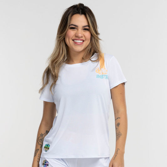 CAMISETA LISTRA FITDANCE INSTRUCTOR BRANCO