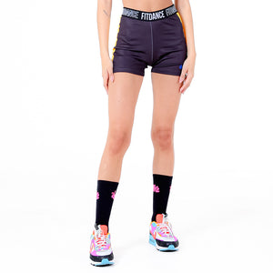 SHORTS ELASTICO CUSTOM FITDANCE PRETO