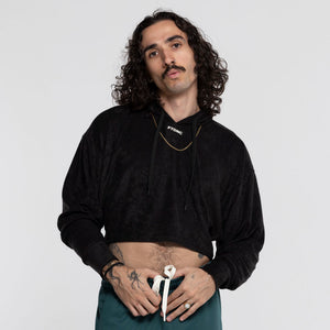 BLUSÃO CROPPED ATOALHADO FTDNC PRETO