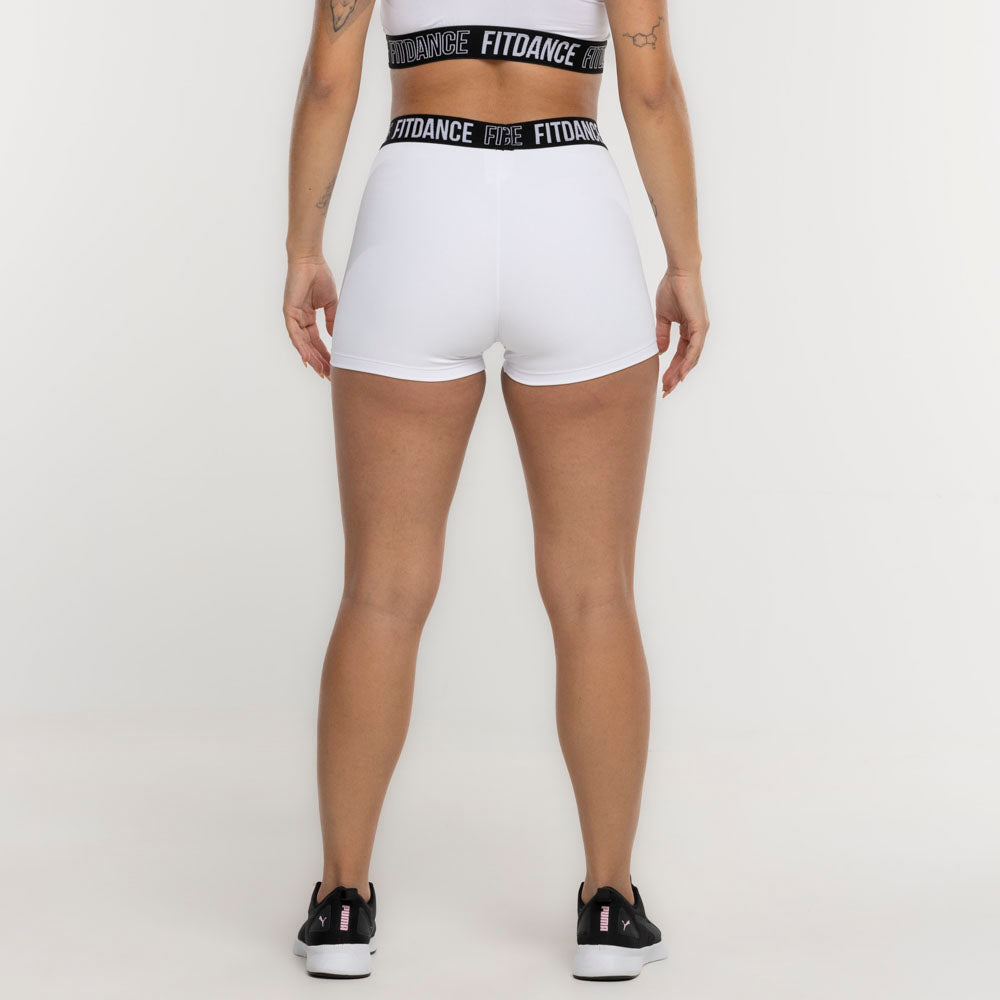 SHORTS ELASTIC COMPRESSION FITDANCE WHITE