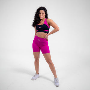 TOP BICOLOR FITDANCE ROSA E PRETO