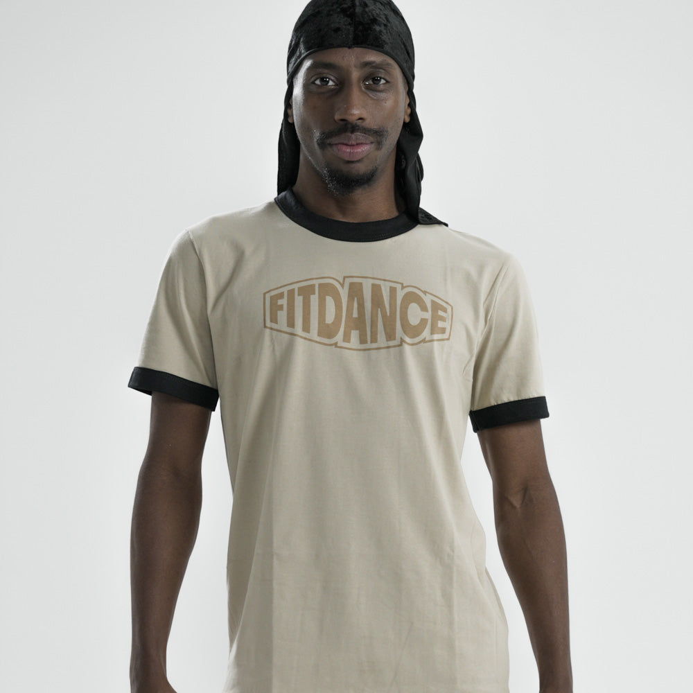 CAMISETA INVERSE FITDANCE RACE BEGE