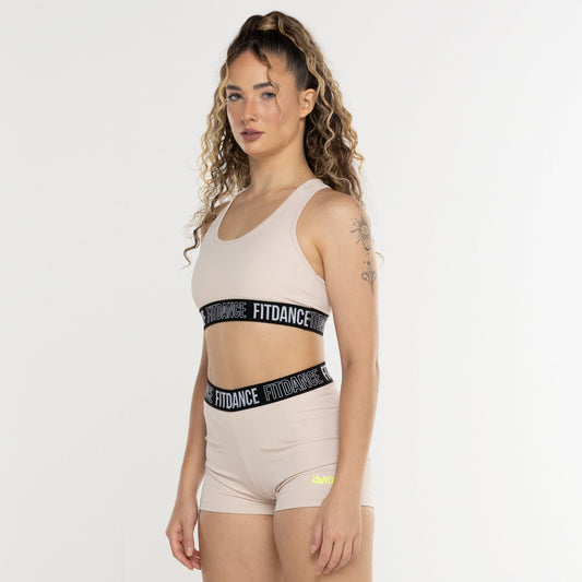 SHORTS ELASTICO FITDANCE AREIA