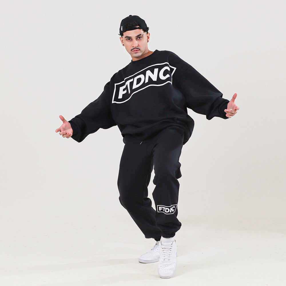 MOLETOM OMBRO LARGO FTDNC BLACK