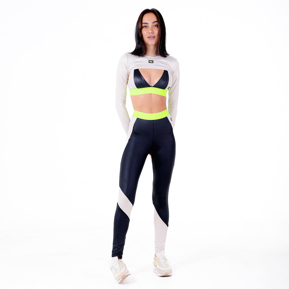 CASACO CROPPED CIRRE FITDANCE BEGE