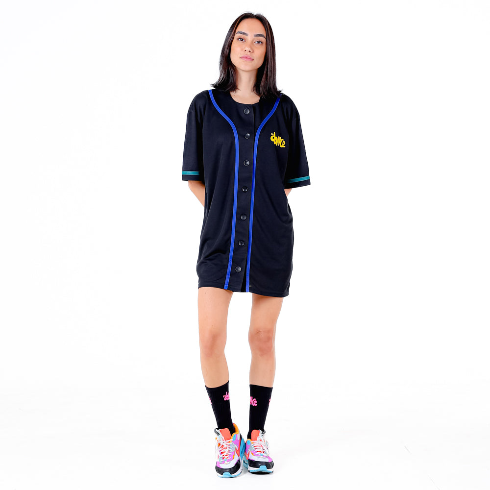 CAMISA BASEBALL CUSTOM FITDANCE PRETO