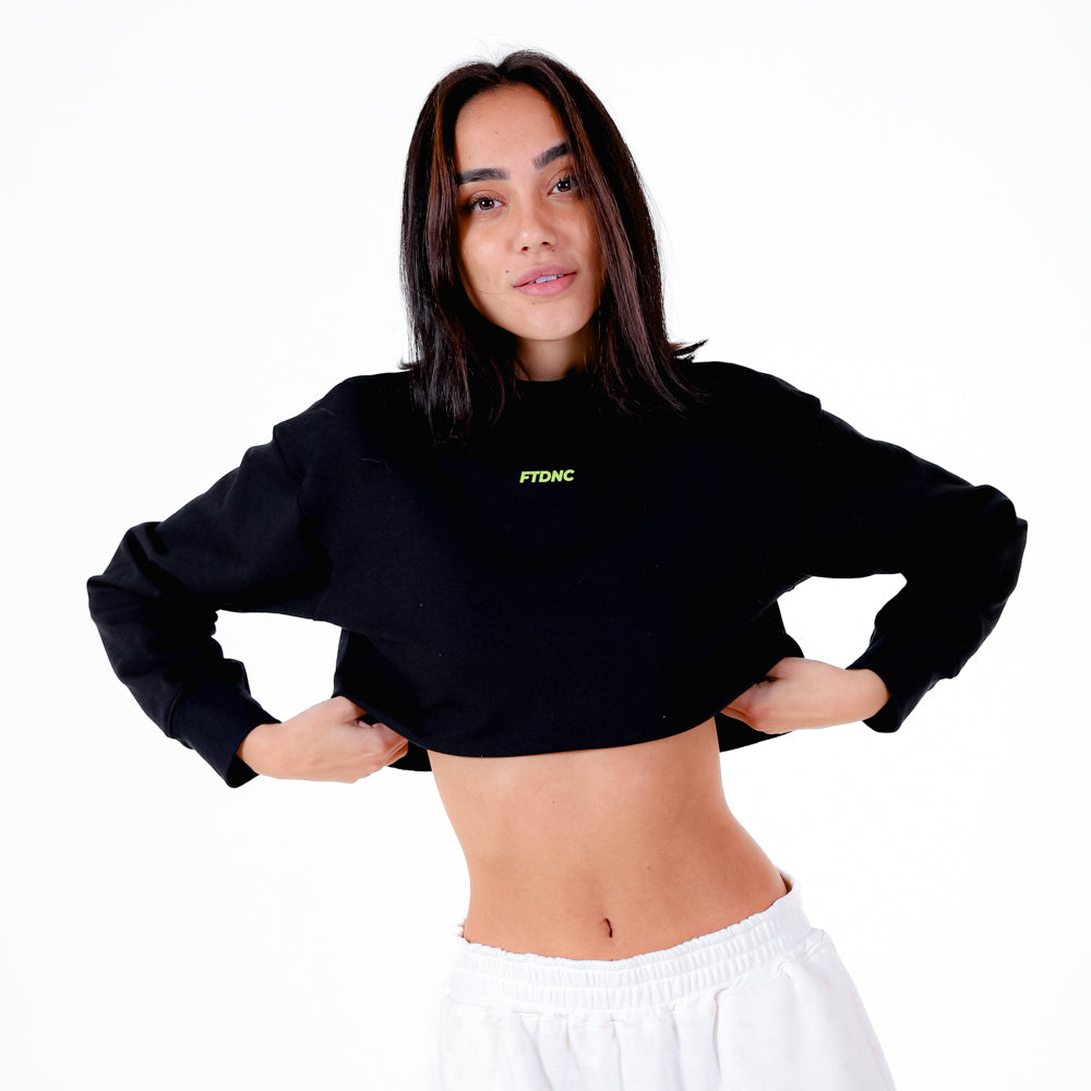 MOLETOM CROPPED FTDNC PRETO