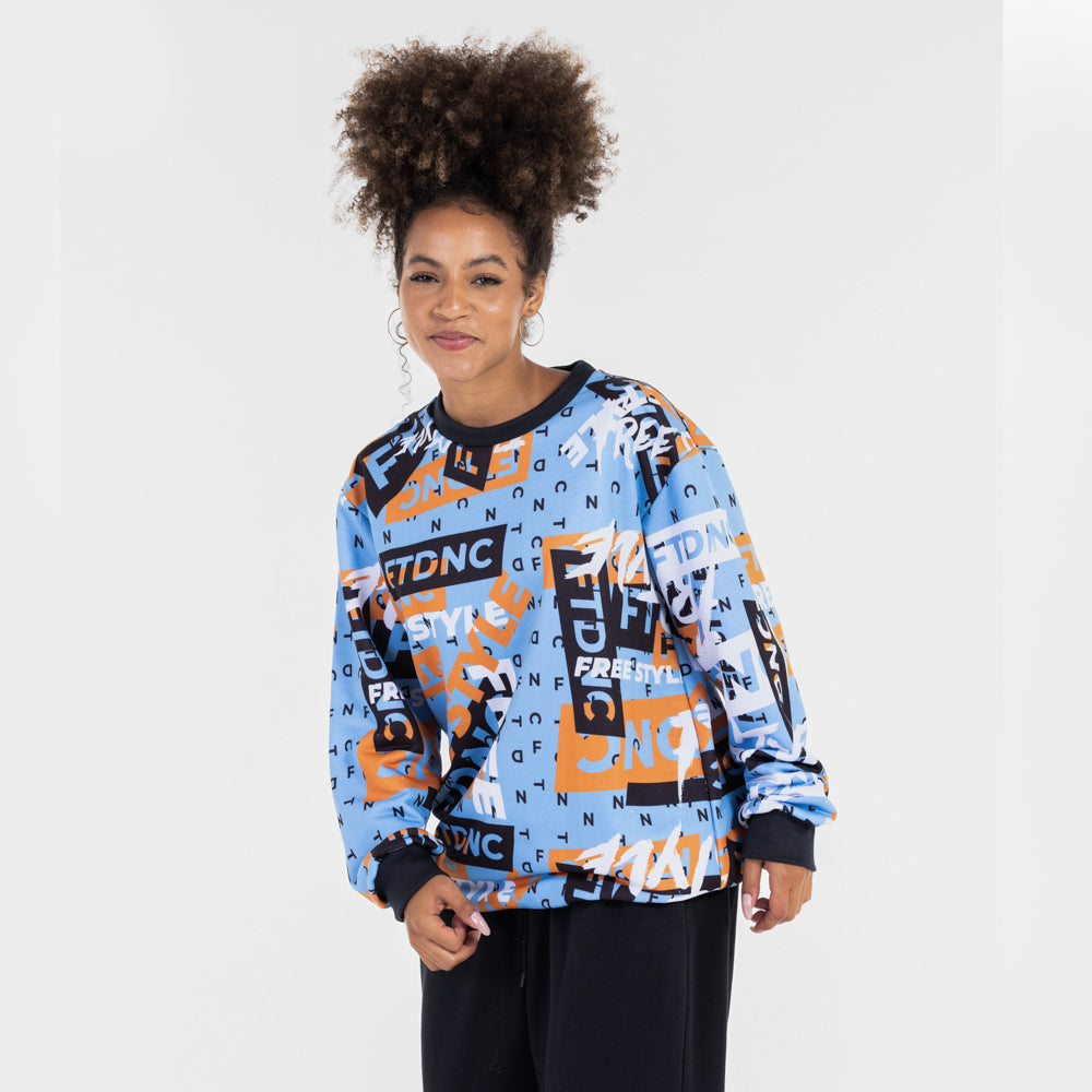 MOLETOM LOGOS FTDNC AZUL