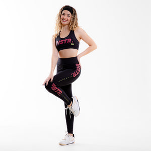 LEGGING FITDANCE INSTRUCTOR PRETO EST ROSA