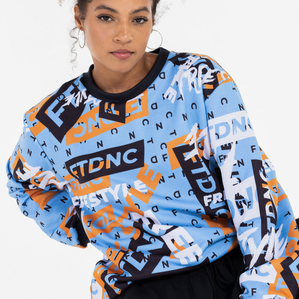 MOLETOM LOGOS FTDNC AZUL