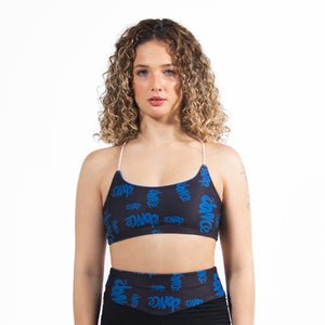 TOP DUPLA FACE LC FITDANCE AZUL