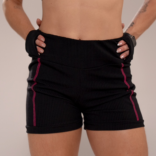 SHORTS PASSANTE CANELADO FITDANCE RACE PRETO