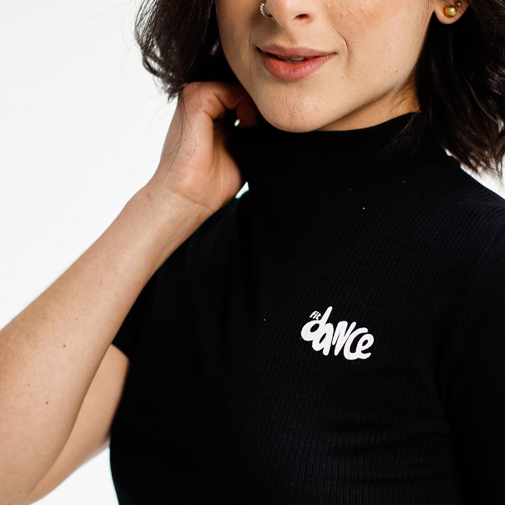 CROPPED GOLINHA FITDANCE PRETO