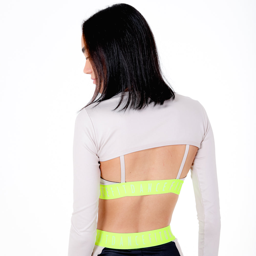 CASACO CROPPED CIRRE FITDANCE BEGE