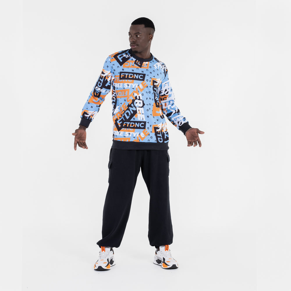 MOLETOM LOGOS FTDNC AZUL