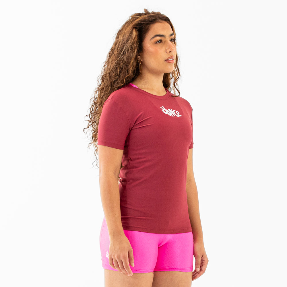 BABY LOOK FITDANCE CHROMA VINHO