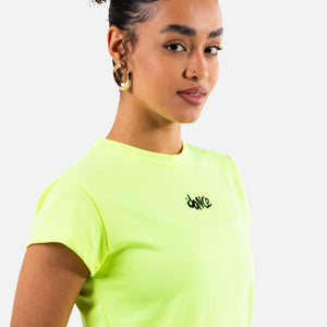 BABY LOOK FITDANCE AMARELO NEON