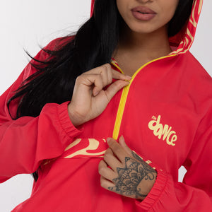 CORTA VENTO CAPUZ ESTAMPADO FITDANCE ROSA