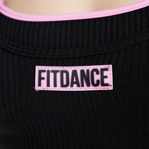 REGATA DUPLA CANELADA FITDANCE RACE PRETO