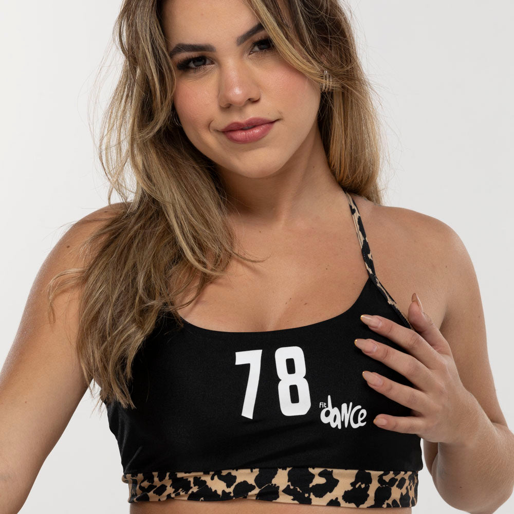 TOP ALÇAS ANIMAL FITDANCE PRETO