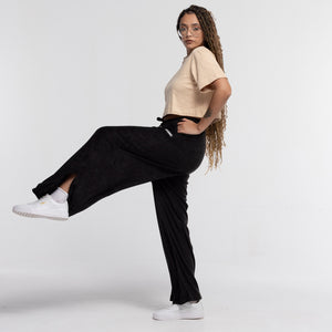 CALÇA PANTALONA MALHA COTELÊ FTDNC PRETO