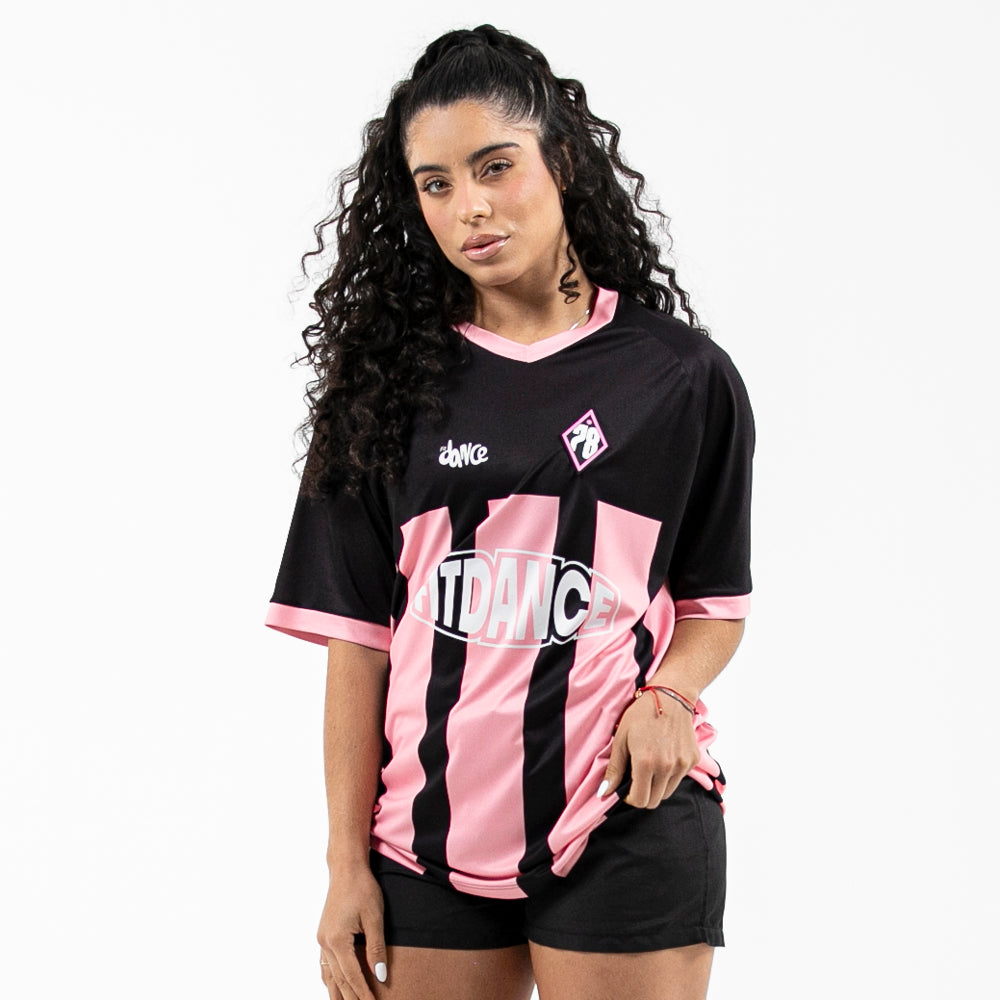 CAMISETA V FUTEBOL FITDANCE SPORT PRETO