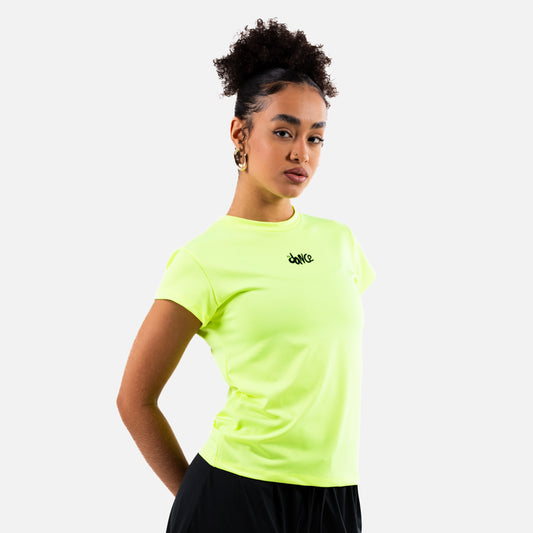 BABY LOOK FITDANCE AMARELO NEON