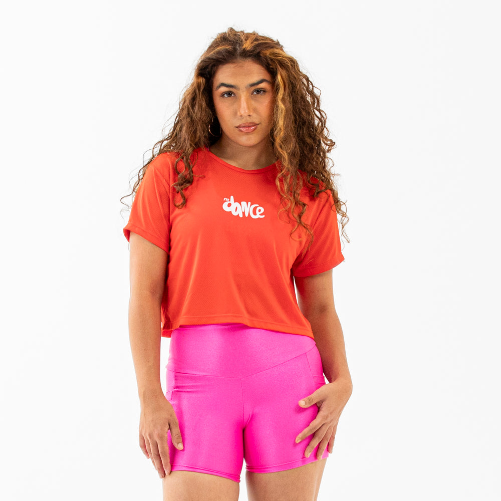 CROPPED FITDANCE CHROMA VERMELHO