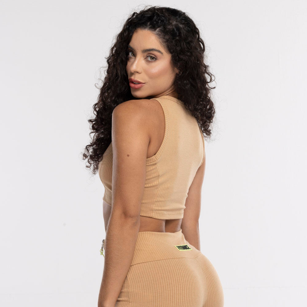 TOP CROPPED ZÍPER FITDANCE FENDI