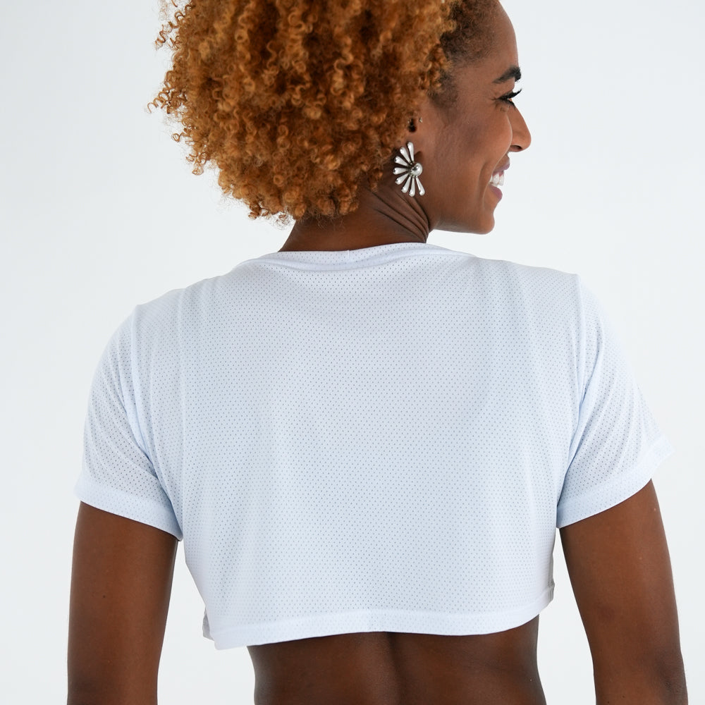 CROPPED FITDANCE INSTRUCTOR OFF-WHITE