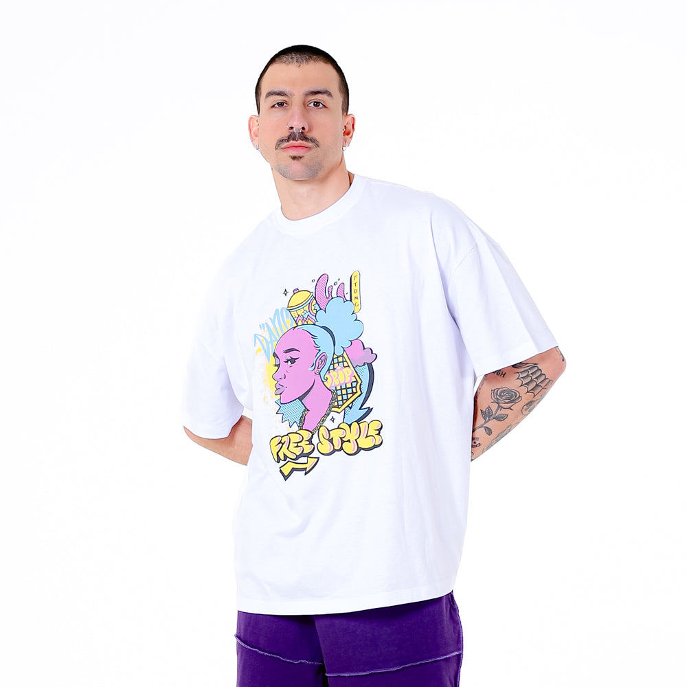 CAMISETA OVER WOMAN FTDNC BRANCA