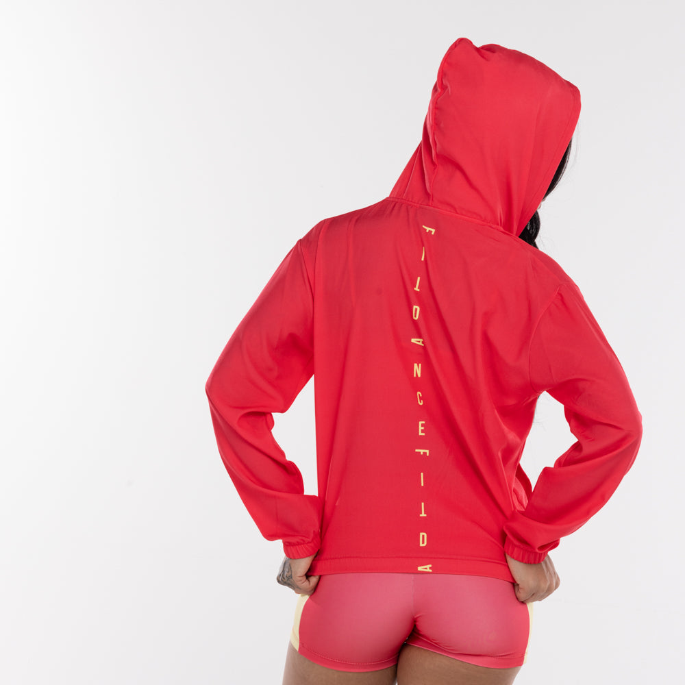 CORTA VENTO CAPUZ ESTAMPADO FITDANCE ROSA