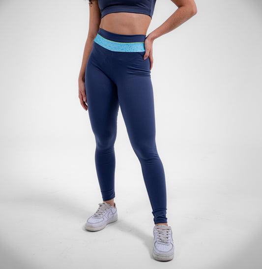 LEGGING FAIXA CINTURA FITDANCE AZUL