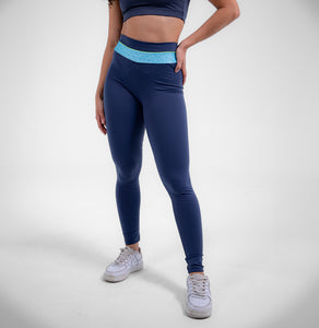 LEGGING FAIXA CINTURA FITDANCE AZUL