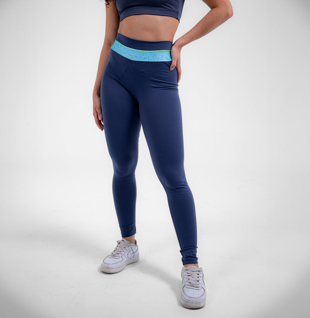 LEGGING FAIXA CINTURA FITDANCE AZUL