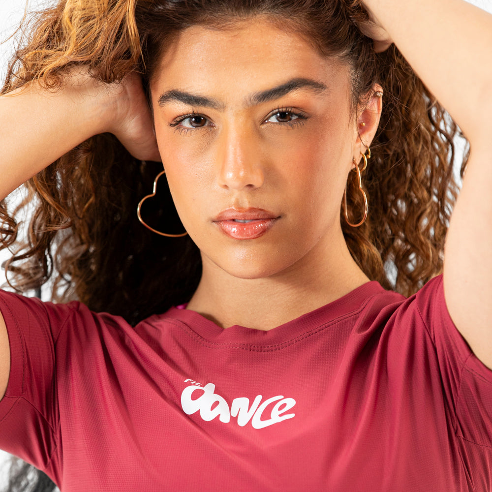 BABY LOOK FITDANCE CHROMA VINHO