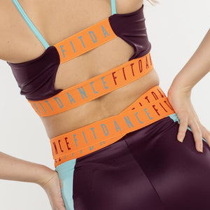 TOP ELASTICO RECORTE FITDANCE ROXO